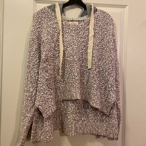 Elan Pink and Grey Hooded Sweater